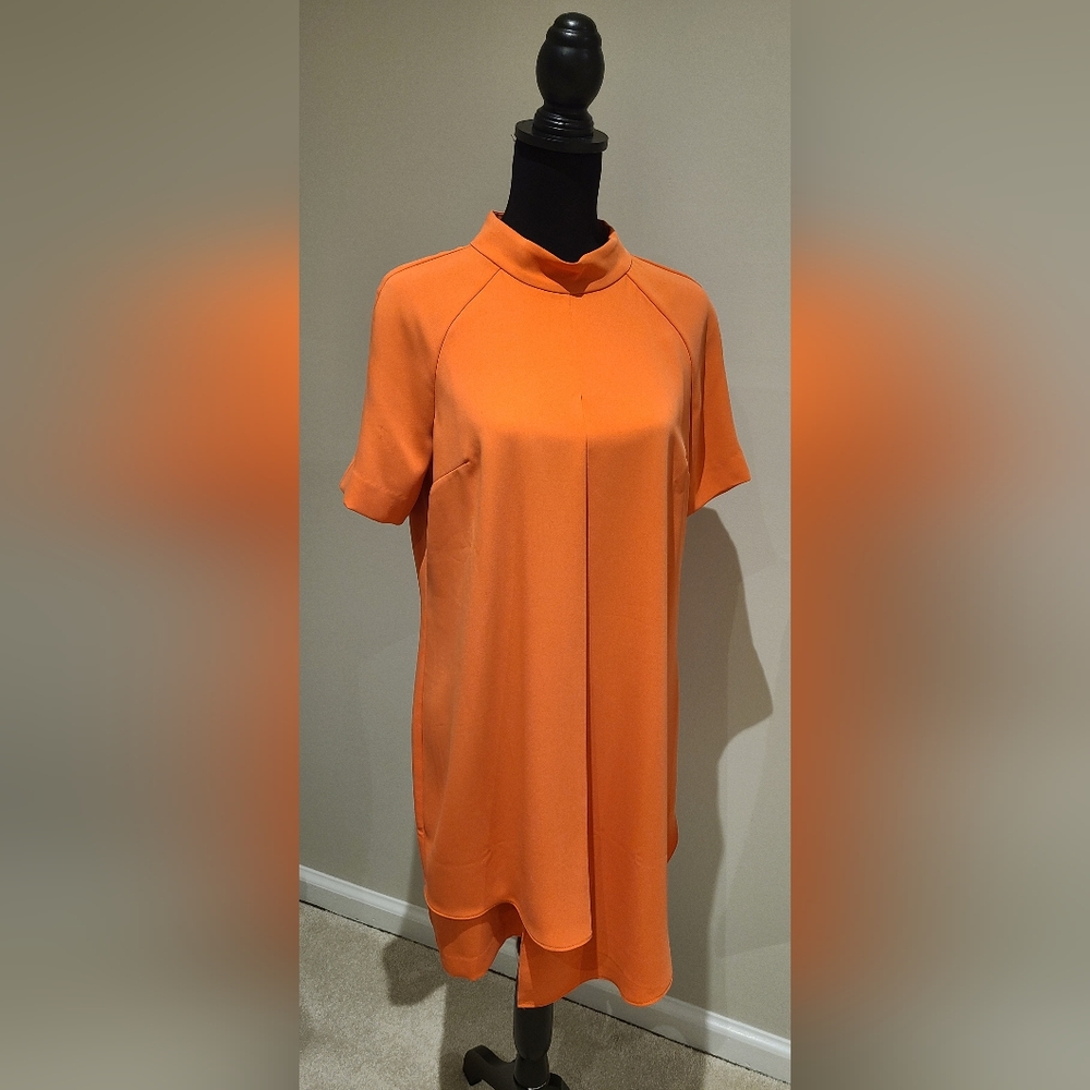 Rachel Roy orange short sleeve pullover dress Sz L